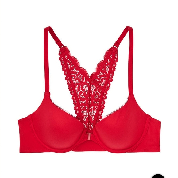 🍒NIB🍒 VS BBV LIGHTLY LINED FRONT CLOSE DEMI BRA 32DDD - Picture 1 of 4